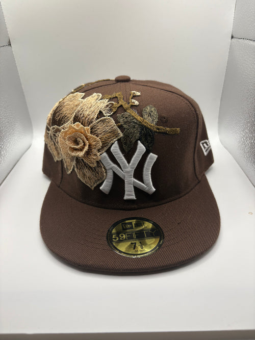 Brown leaves custom cap