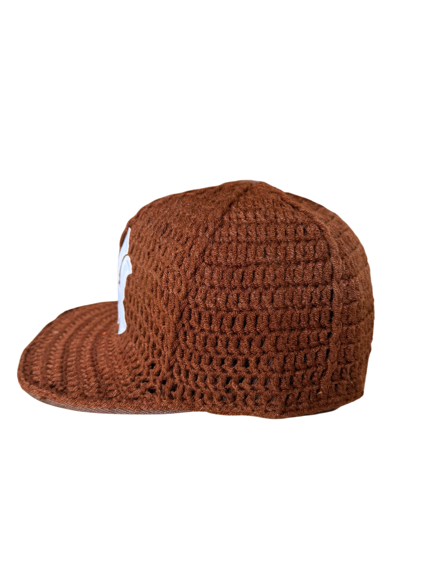 Brown knitted cap