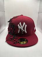 Dark Red Floral