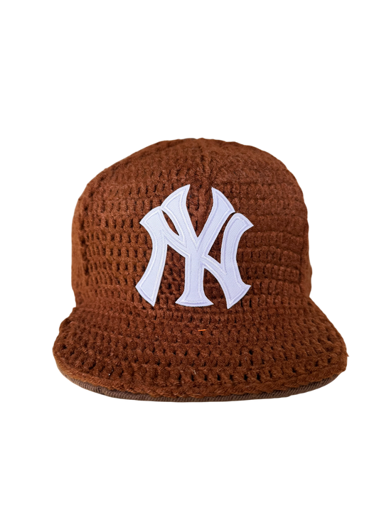 Brown knitted cap