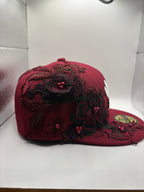 Dark Red Floral