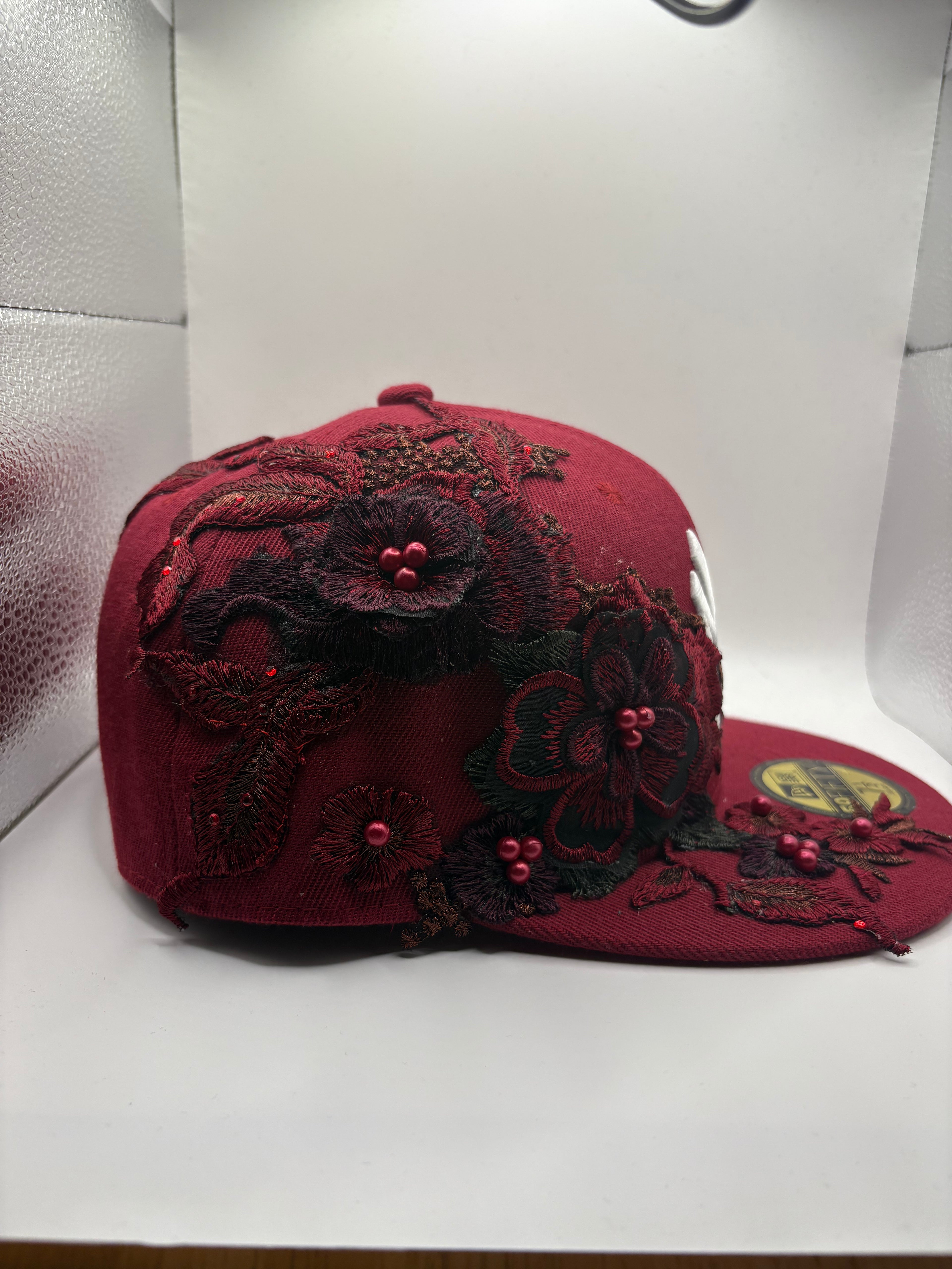 Dark Red Floral