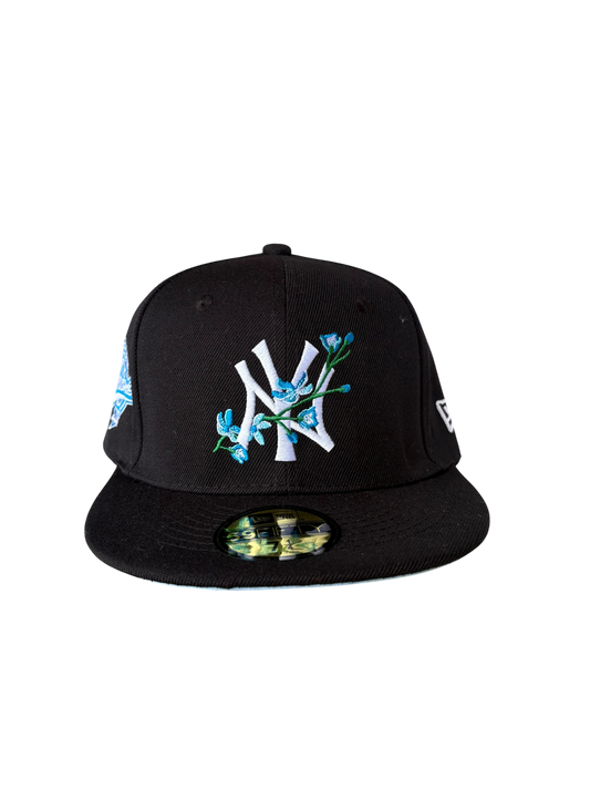 Blue Leaves Fitted Yankee