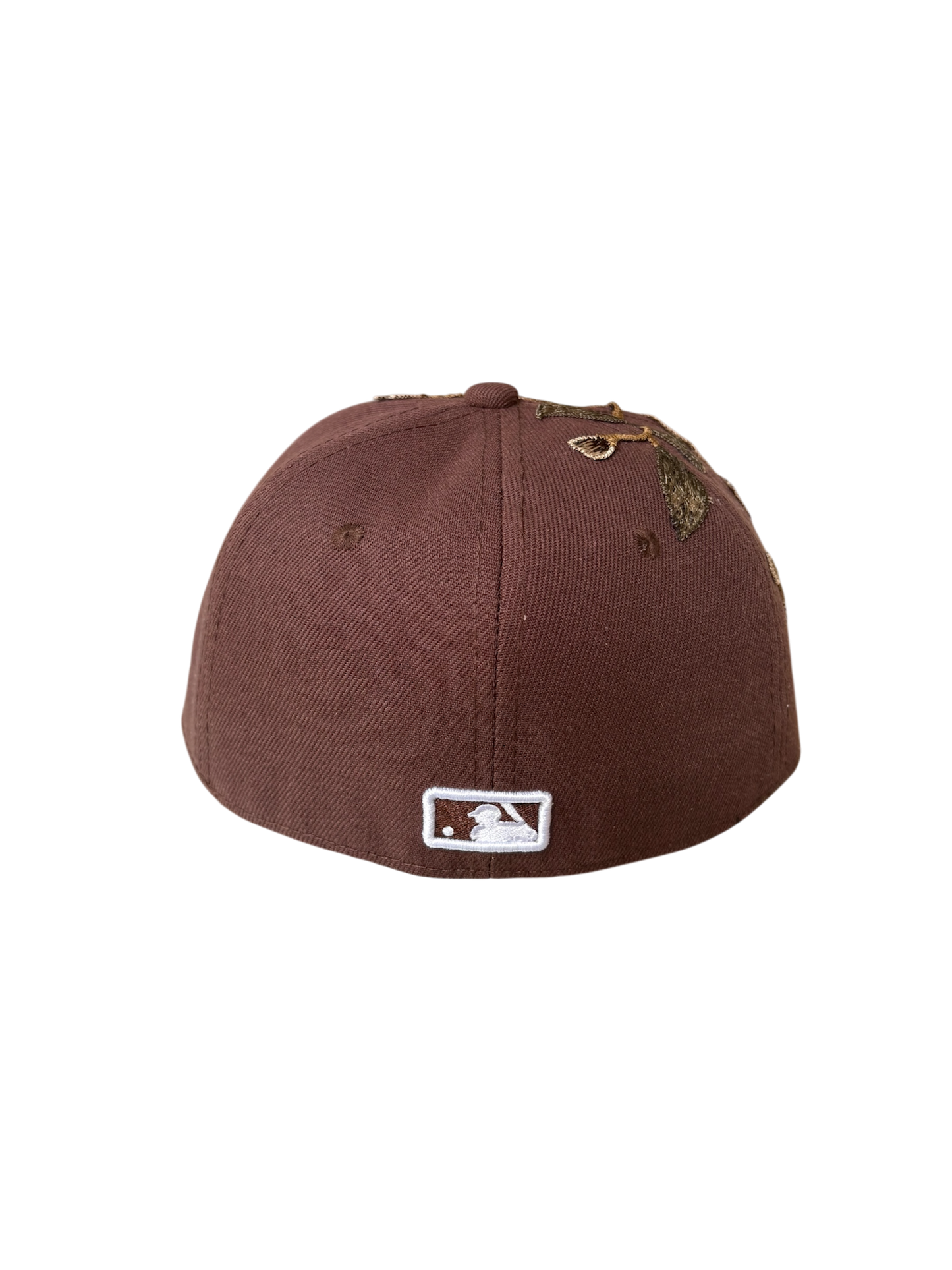Brown Leaves Fitted Cap