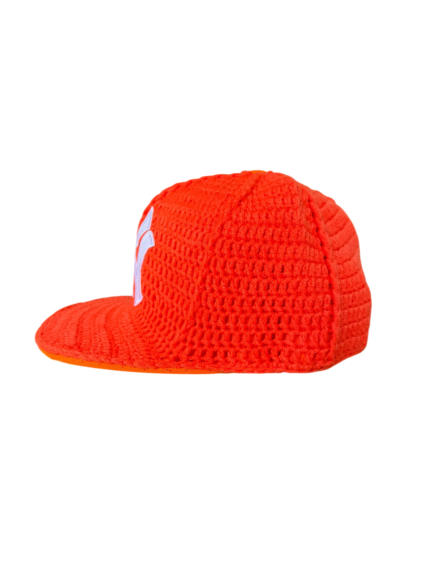 Orange knitted cap