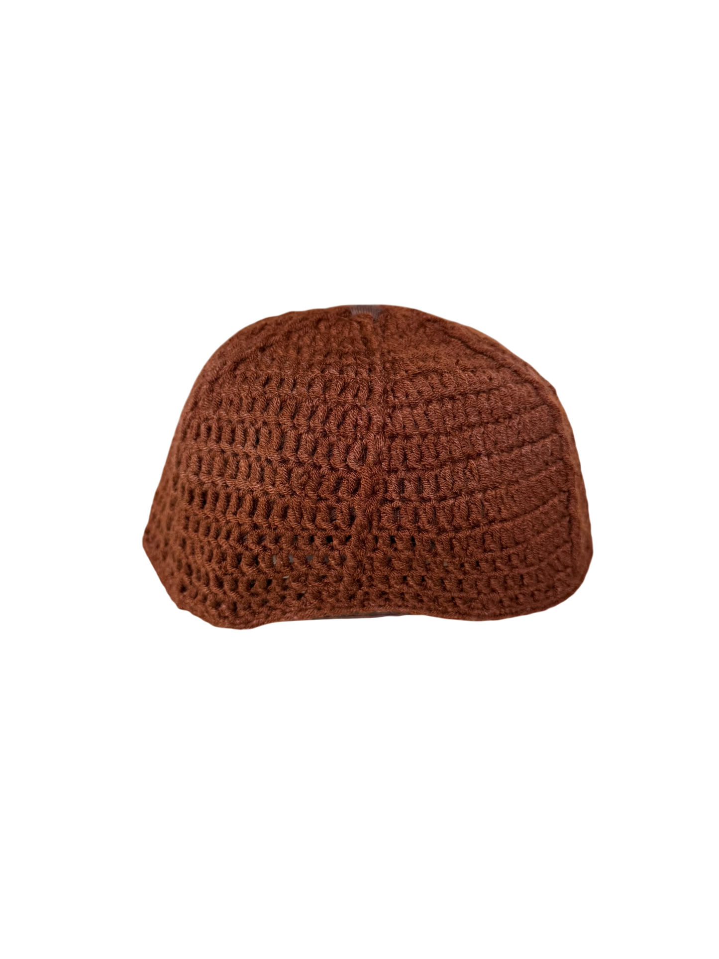 Brown knitted cap