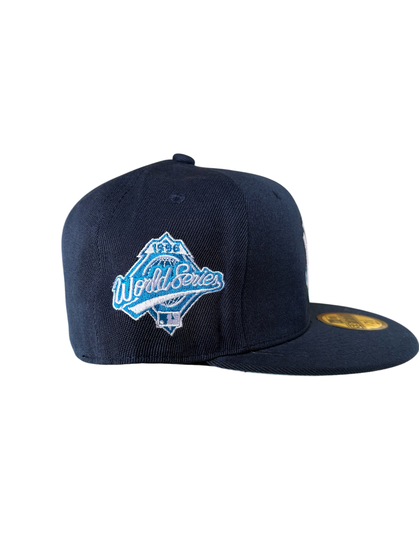 Navy blue leaves Yankee fitted cap