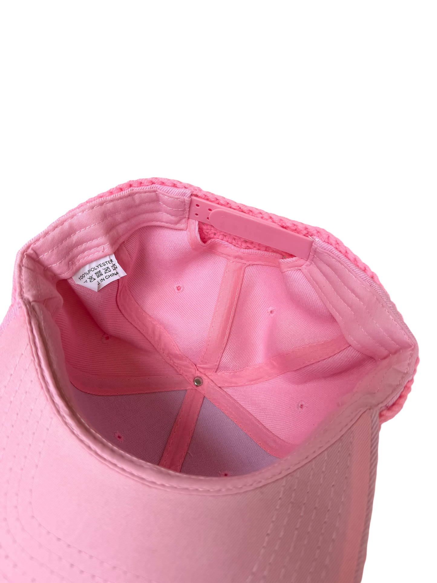 Pink knitted cap