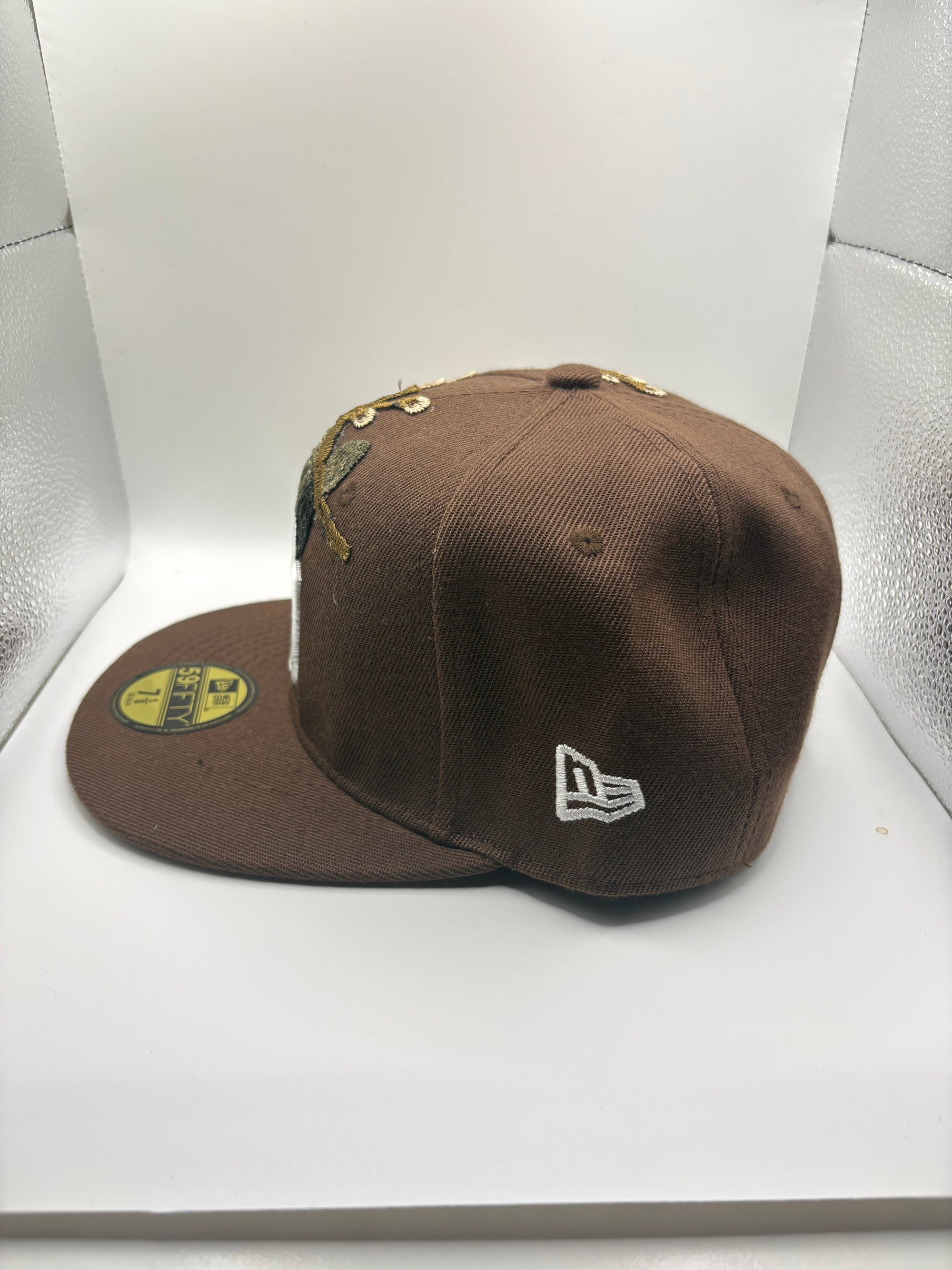 Brown leaves custom cap