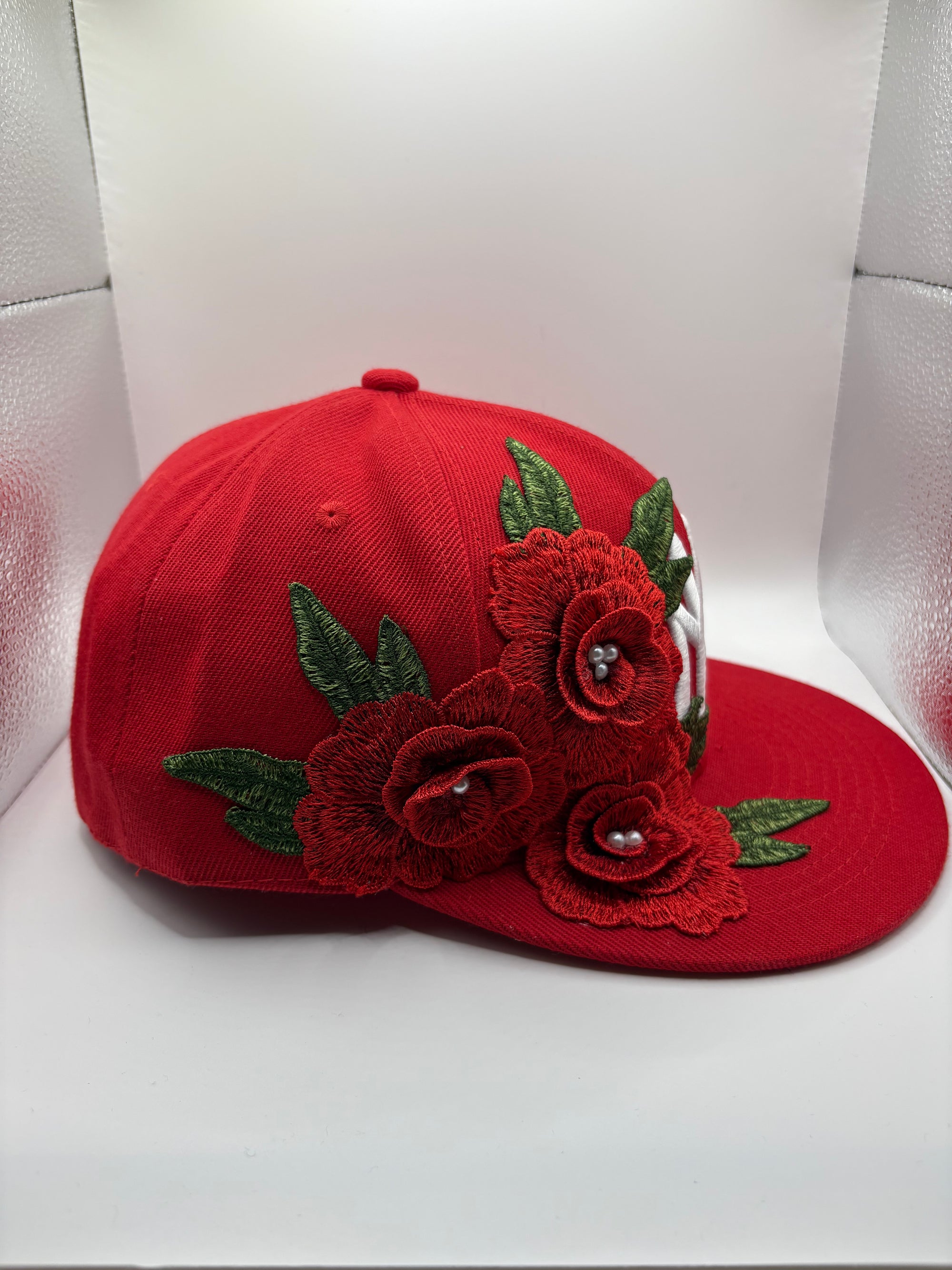 Red rose custom cap