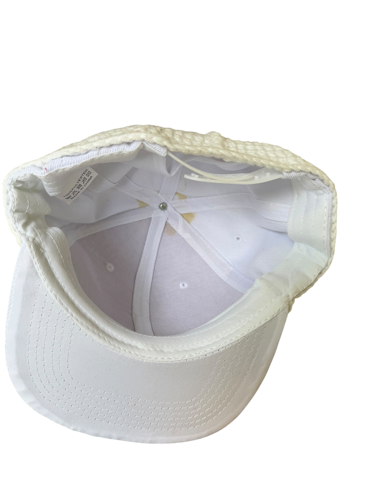 White knitted cap