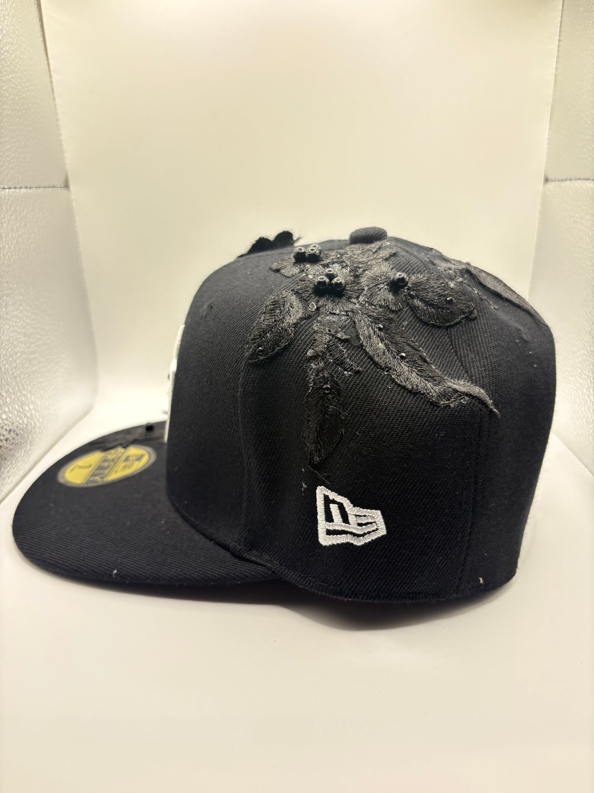 Black flower custom cap new era