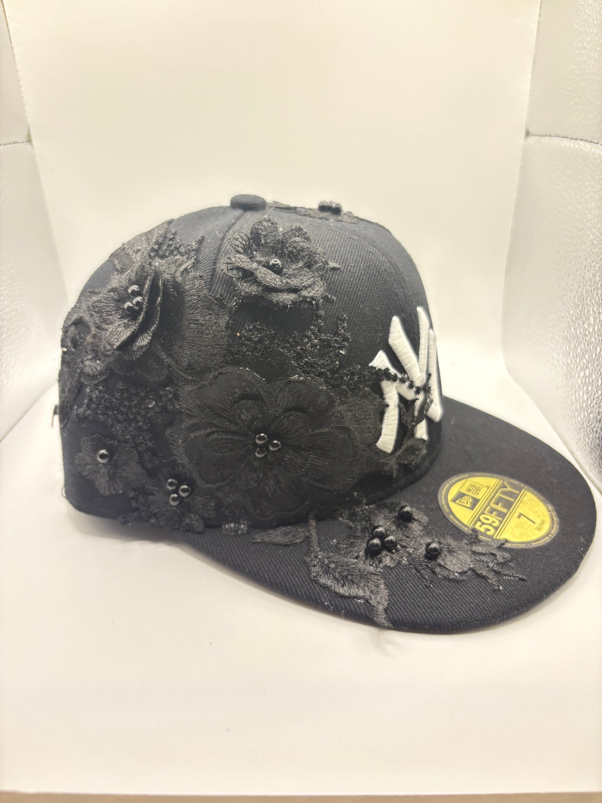 Black flower custom cap new era