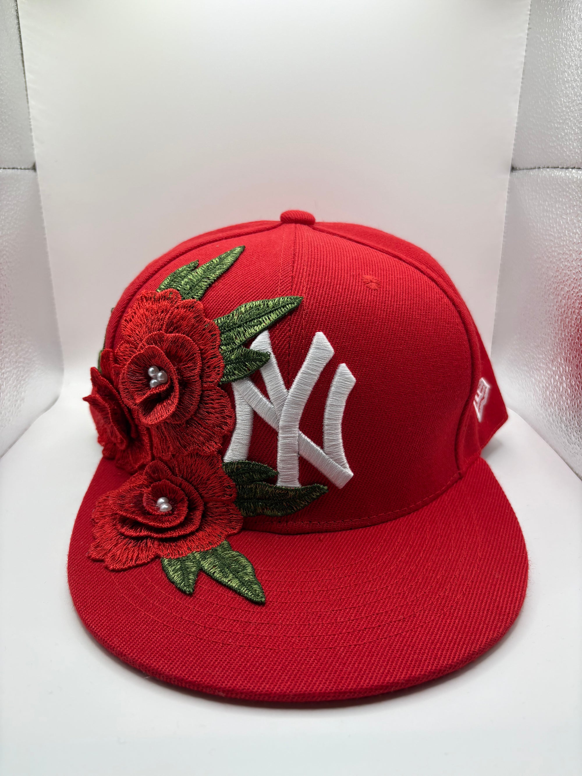 Red rose custom cap