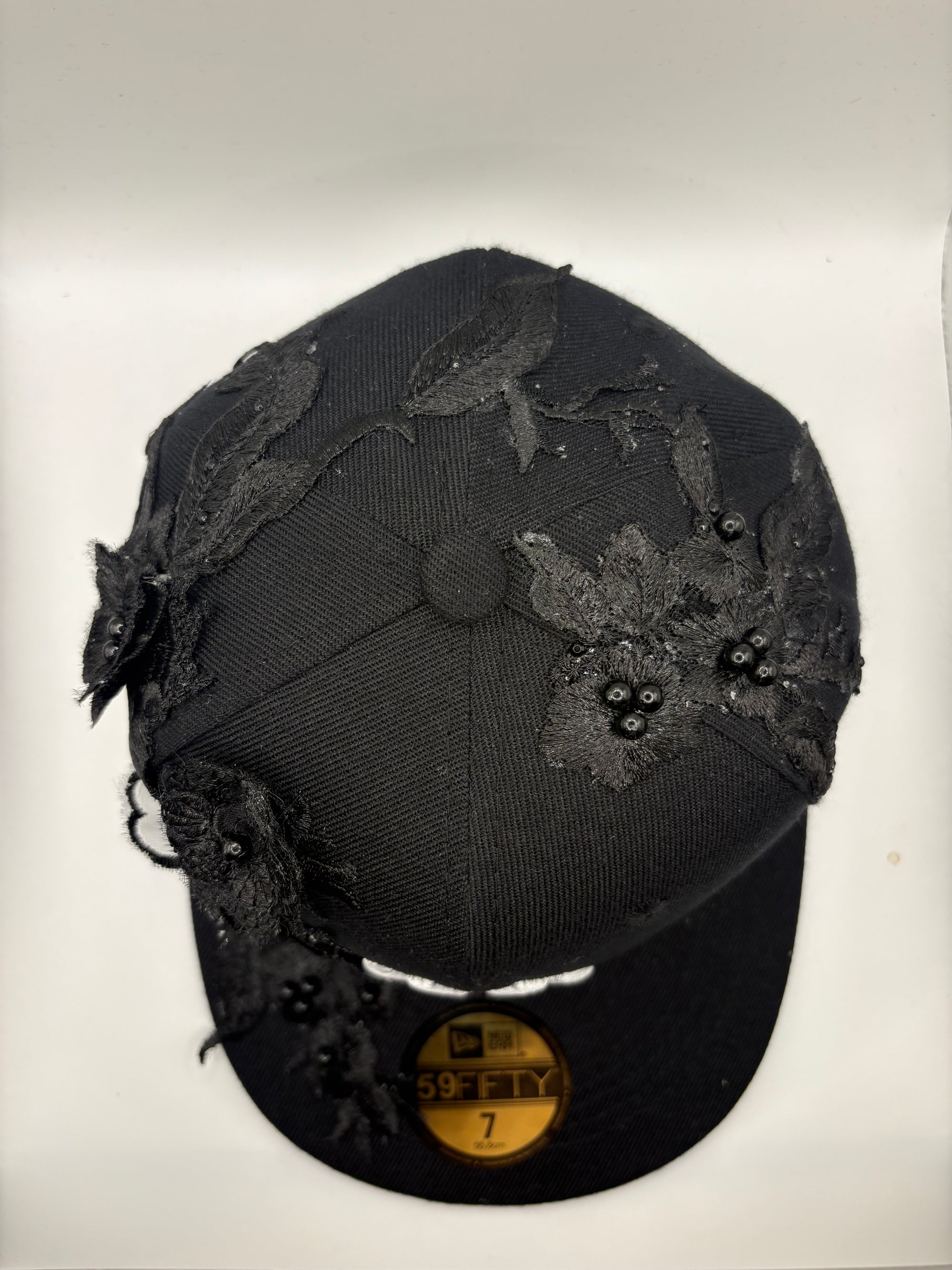Black flower custom cap new era