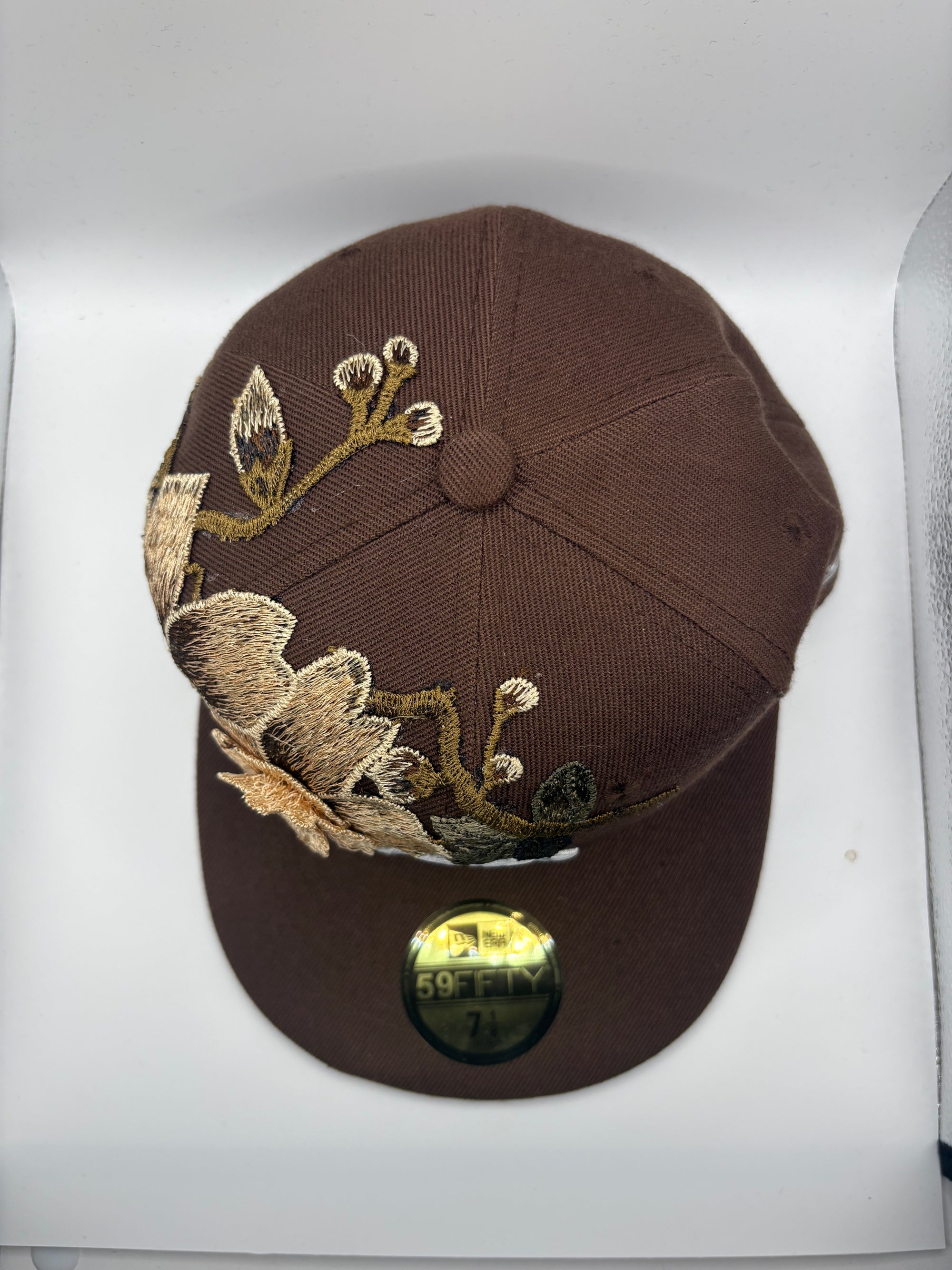 Brown leaves custom cap
