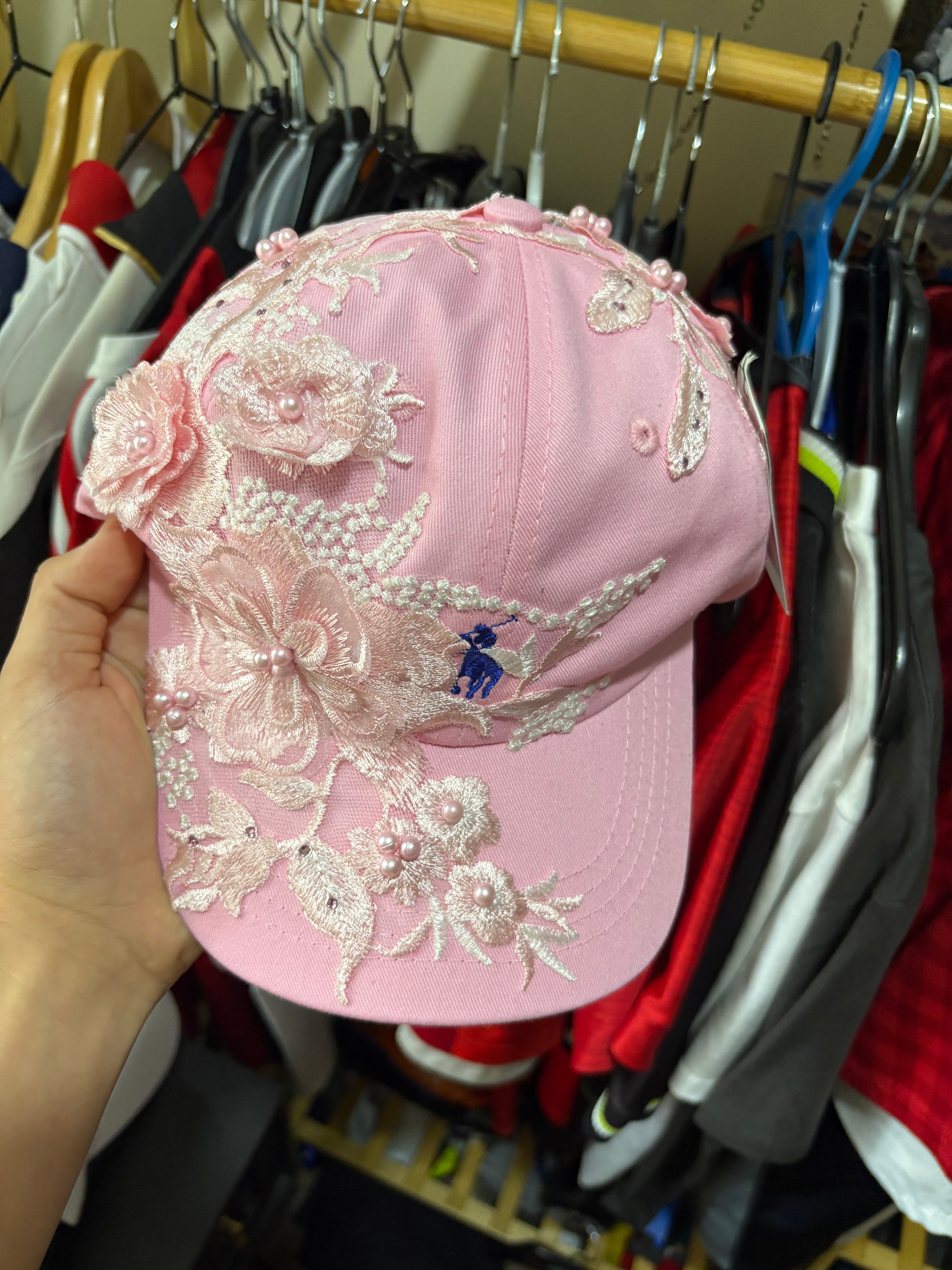 Pink Ralph Lauren cap
