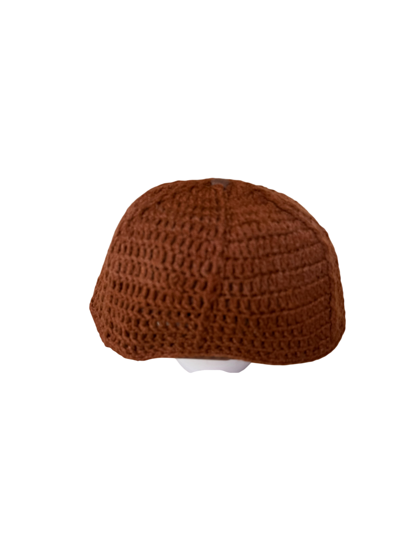 Brown knitted cap