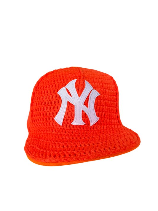 Orange knitted cap