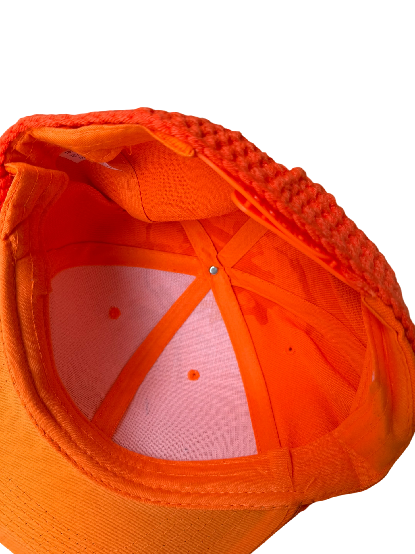 Orange knitted cap