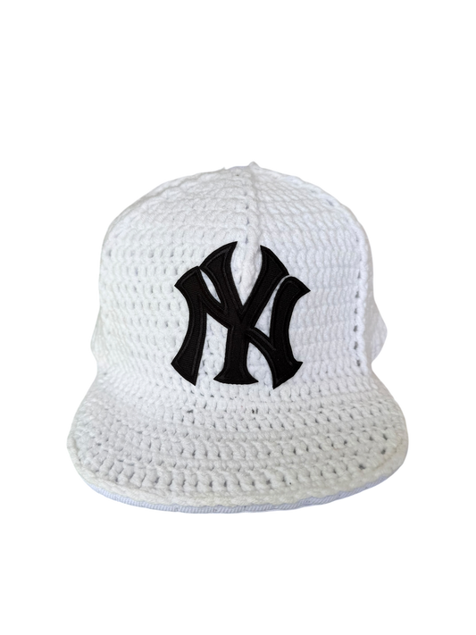 White knitted cap