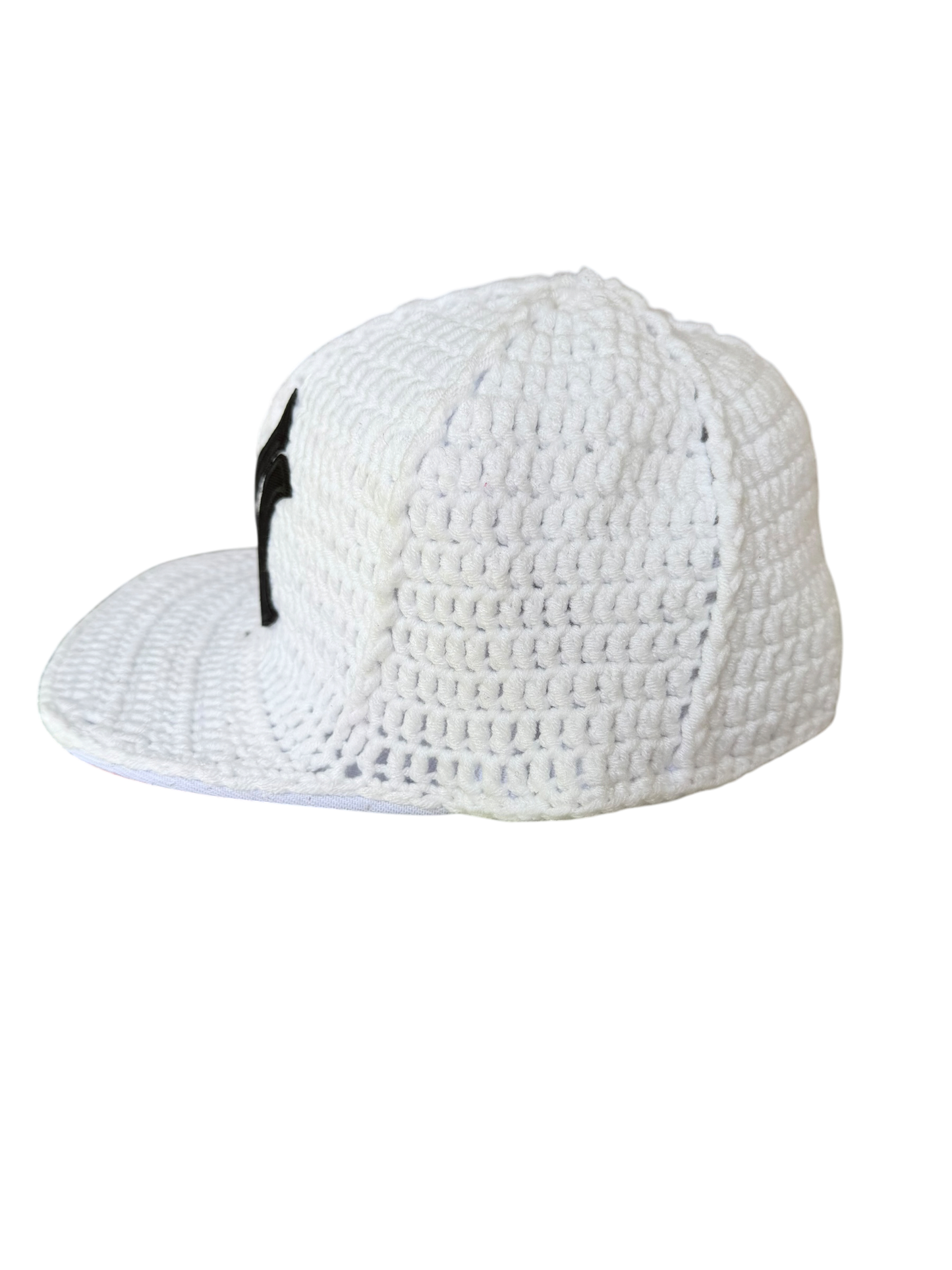 White knitted cap