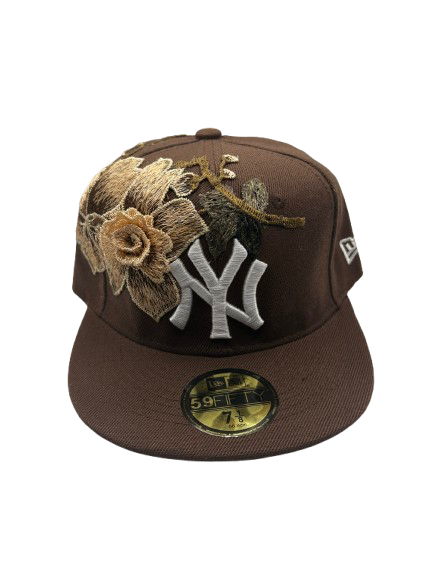 Brown leaves custom cap