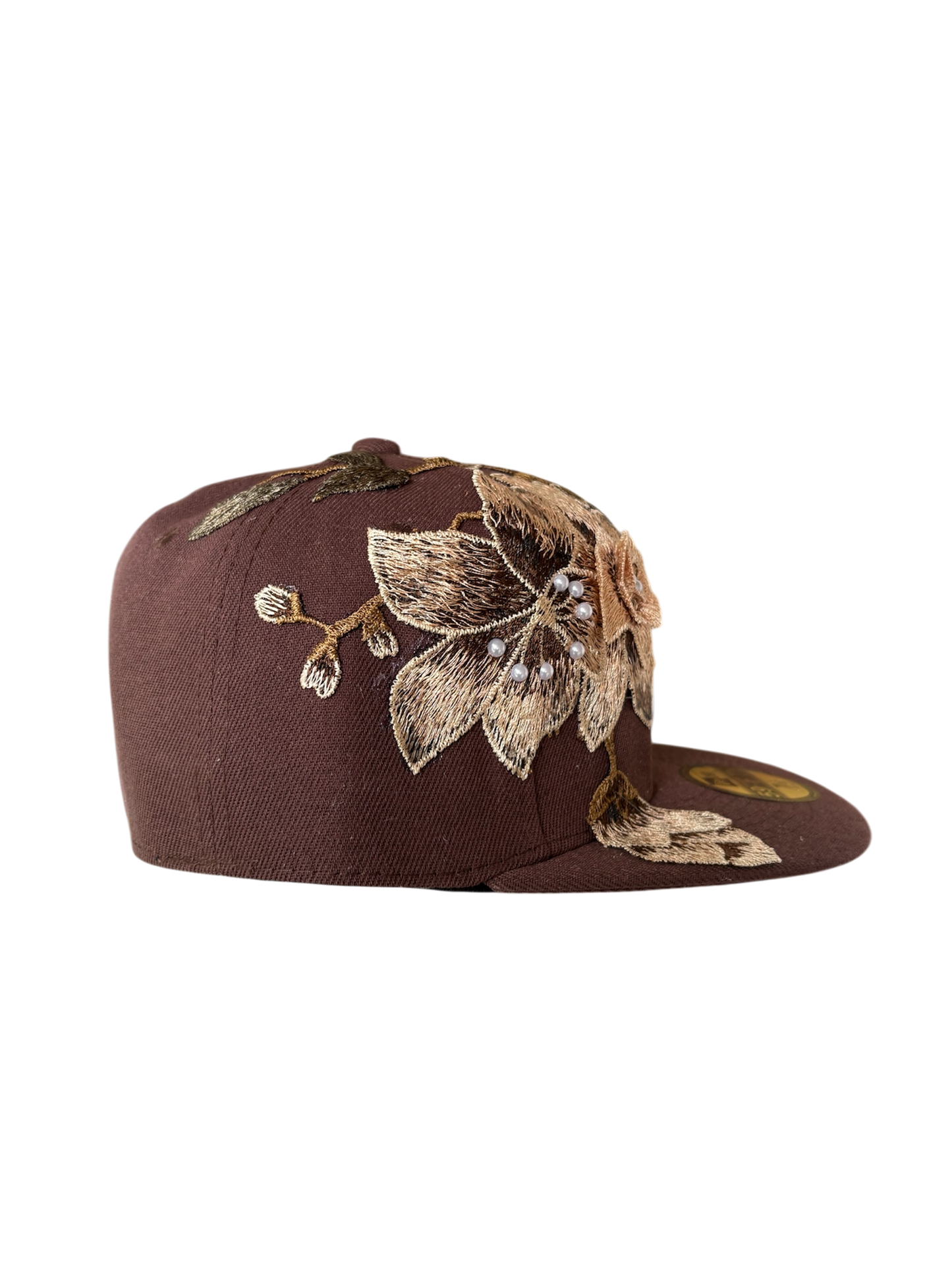 Brown Leaves Fitted Cap