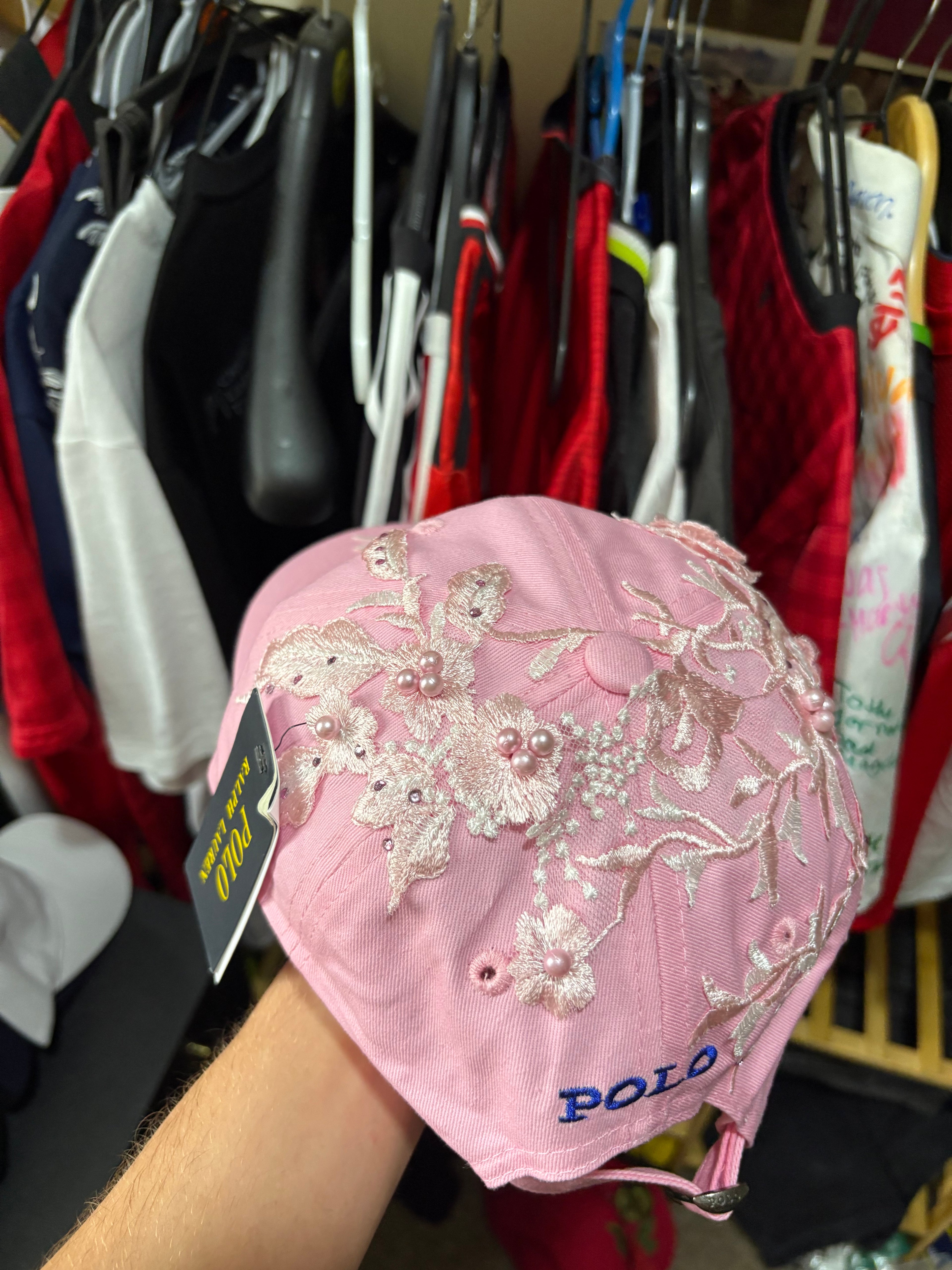 Pink Ralph Lauren cap
