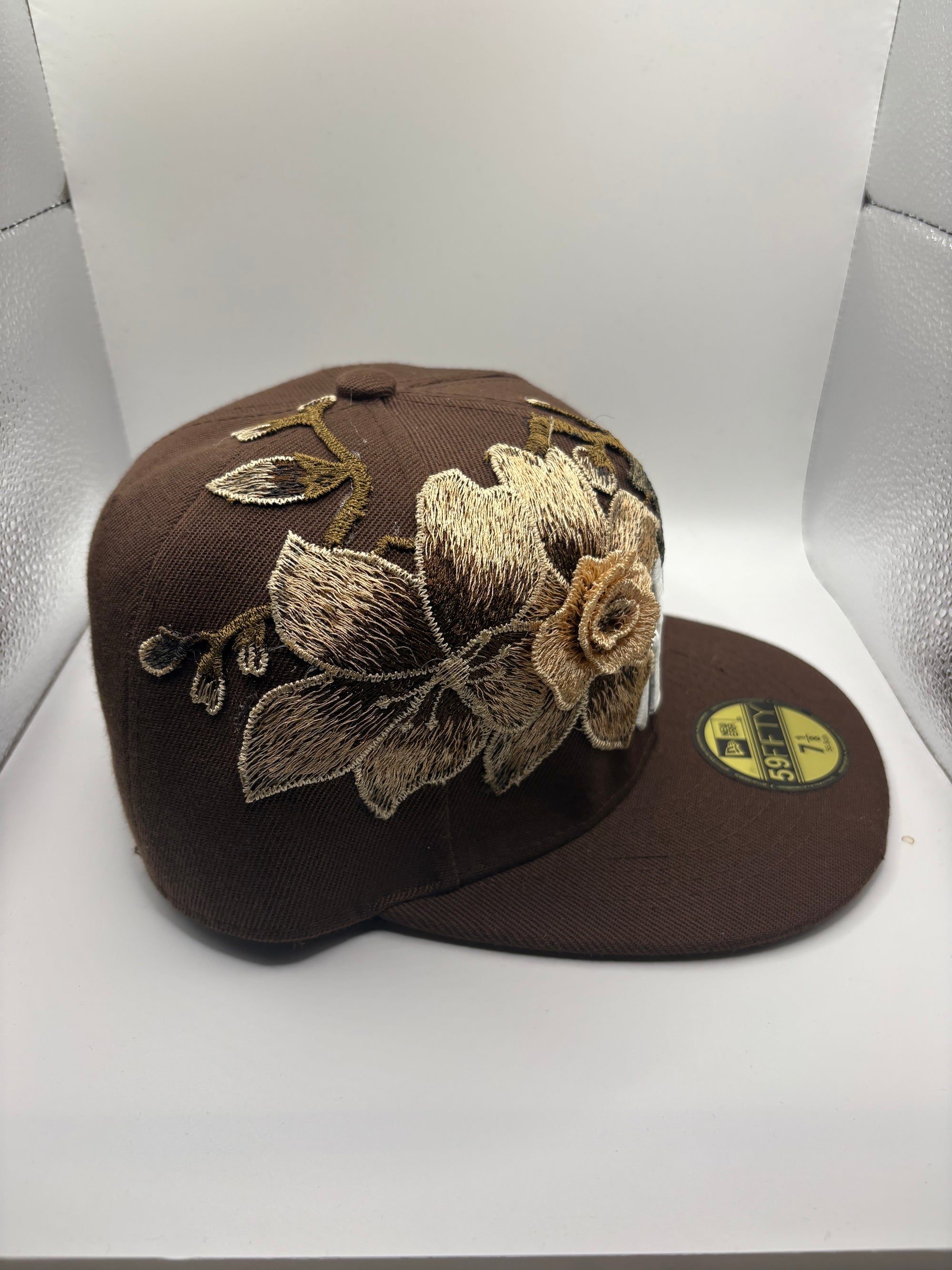 Brown leaves custom cap