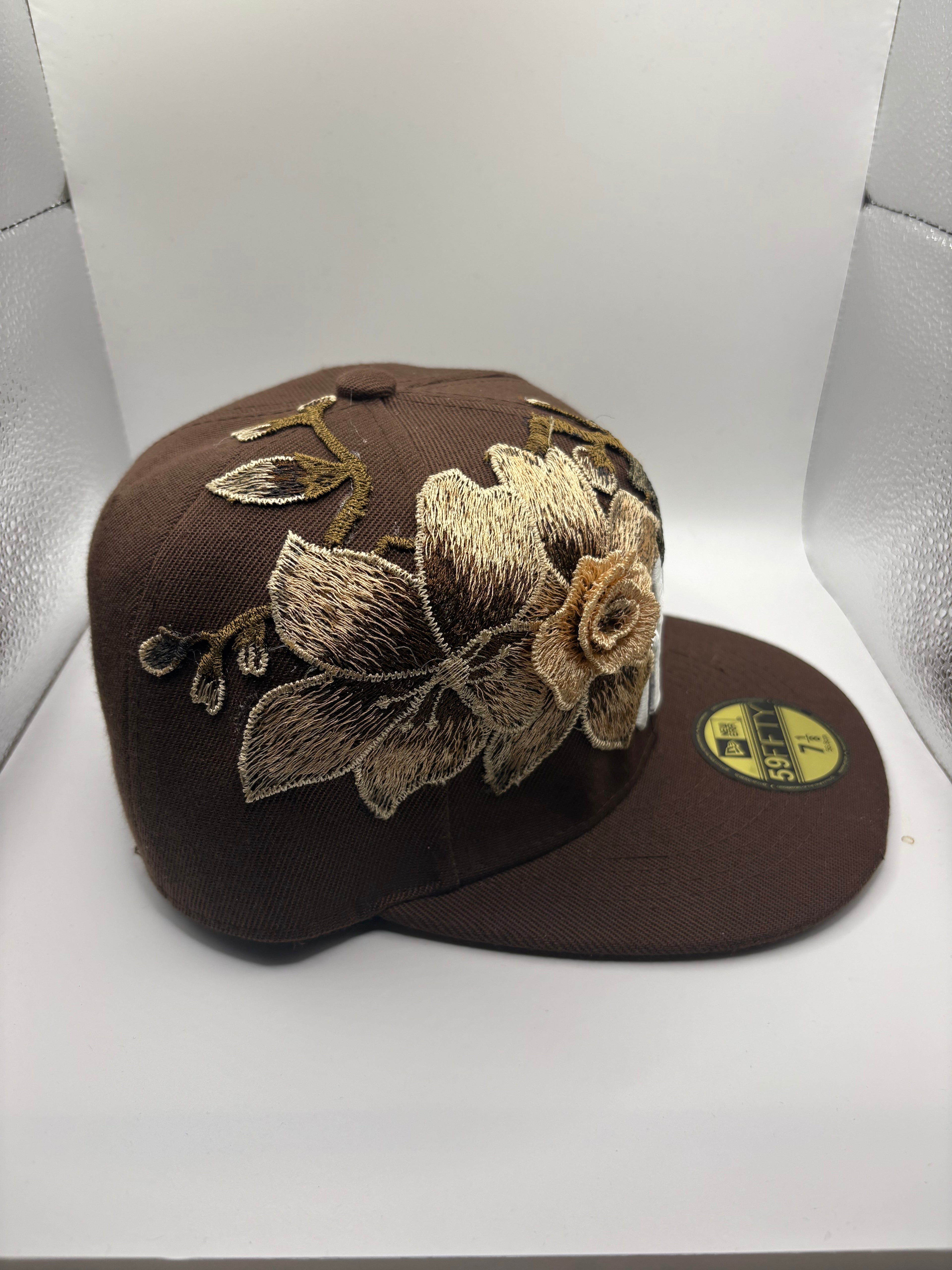 Brown leaves custom cap