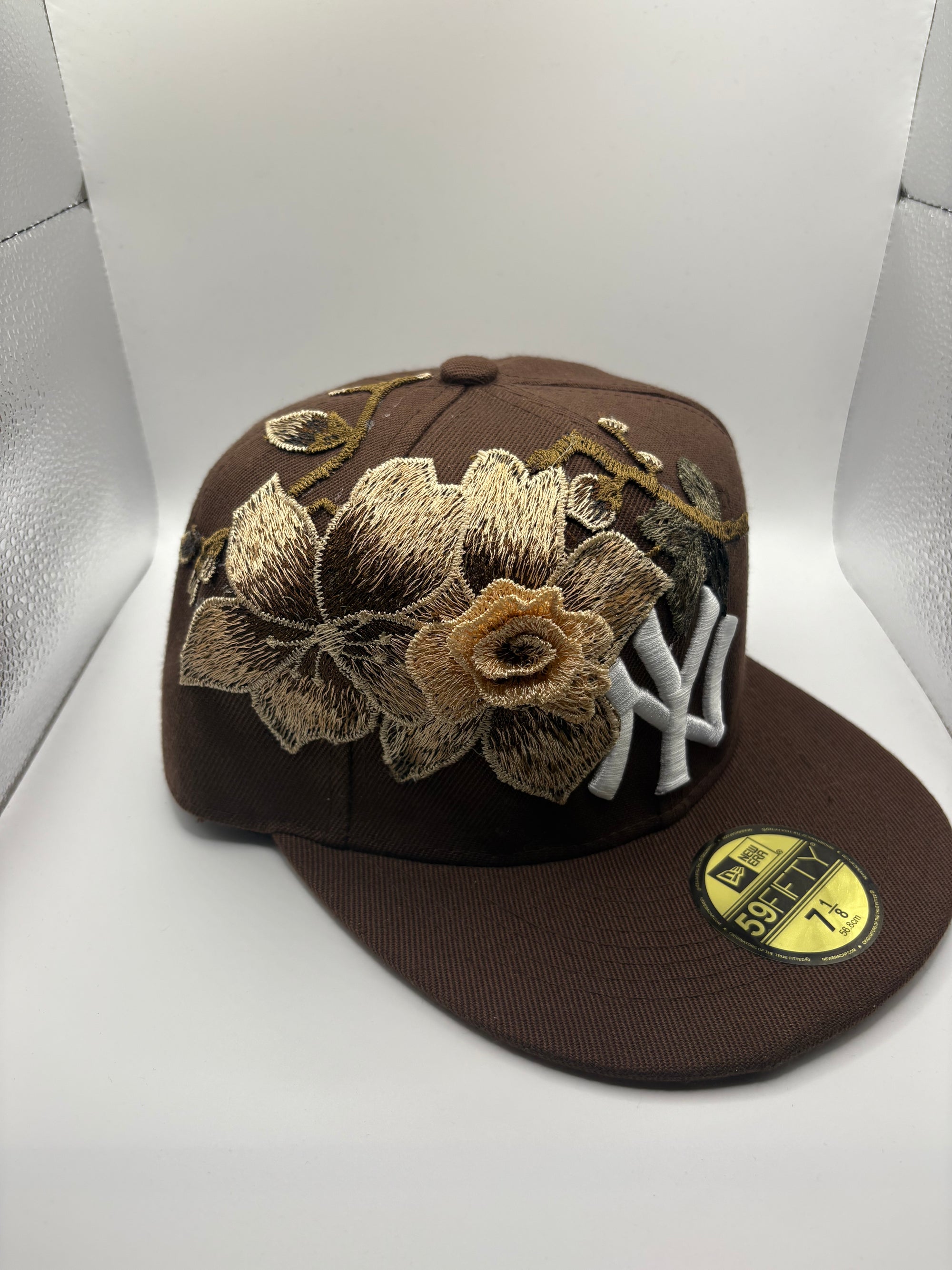 Brown leaves custom cap