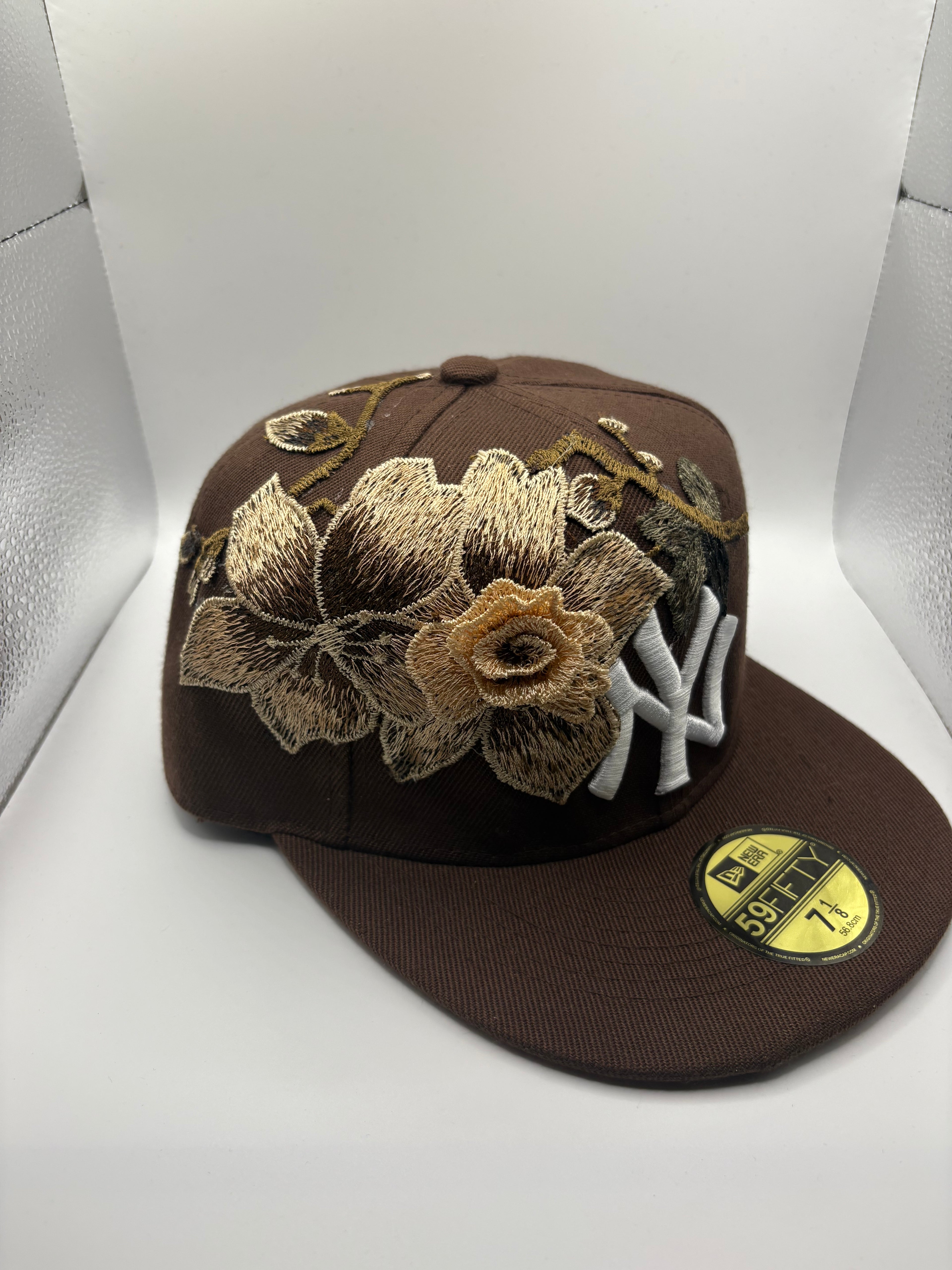 Brown leaves custom cap