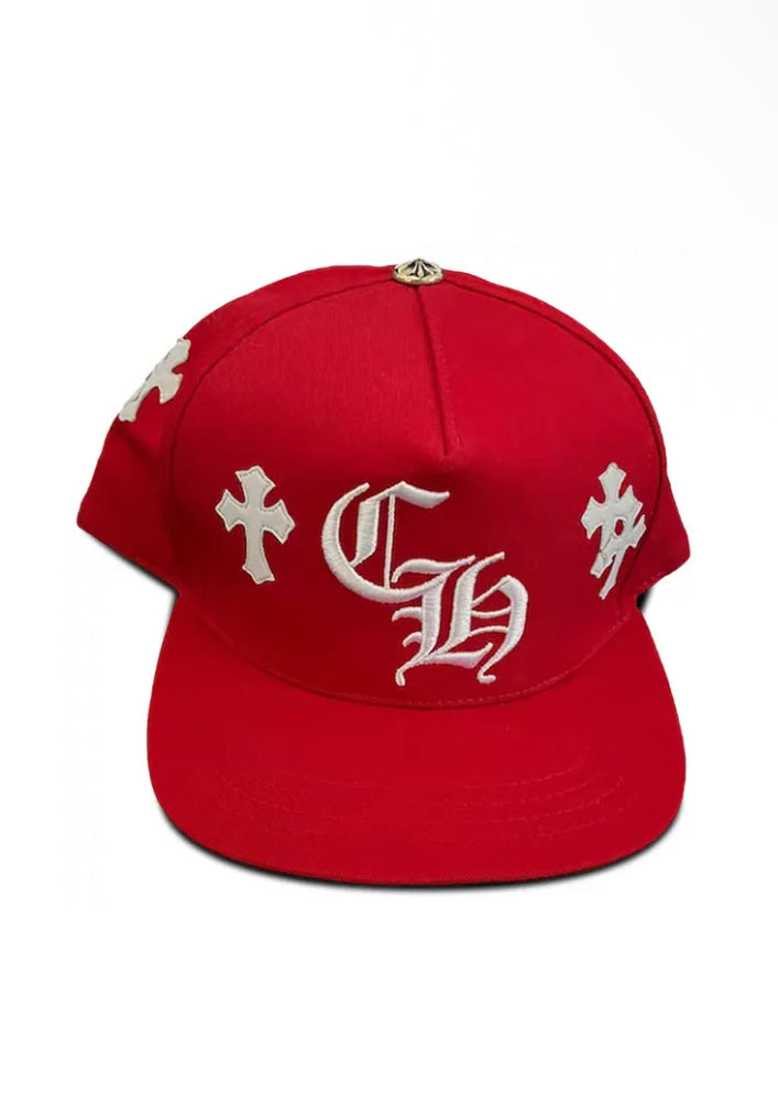 Red Chrome Hearts inspired cap