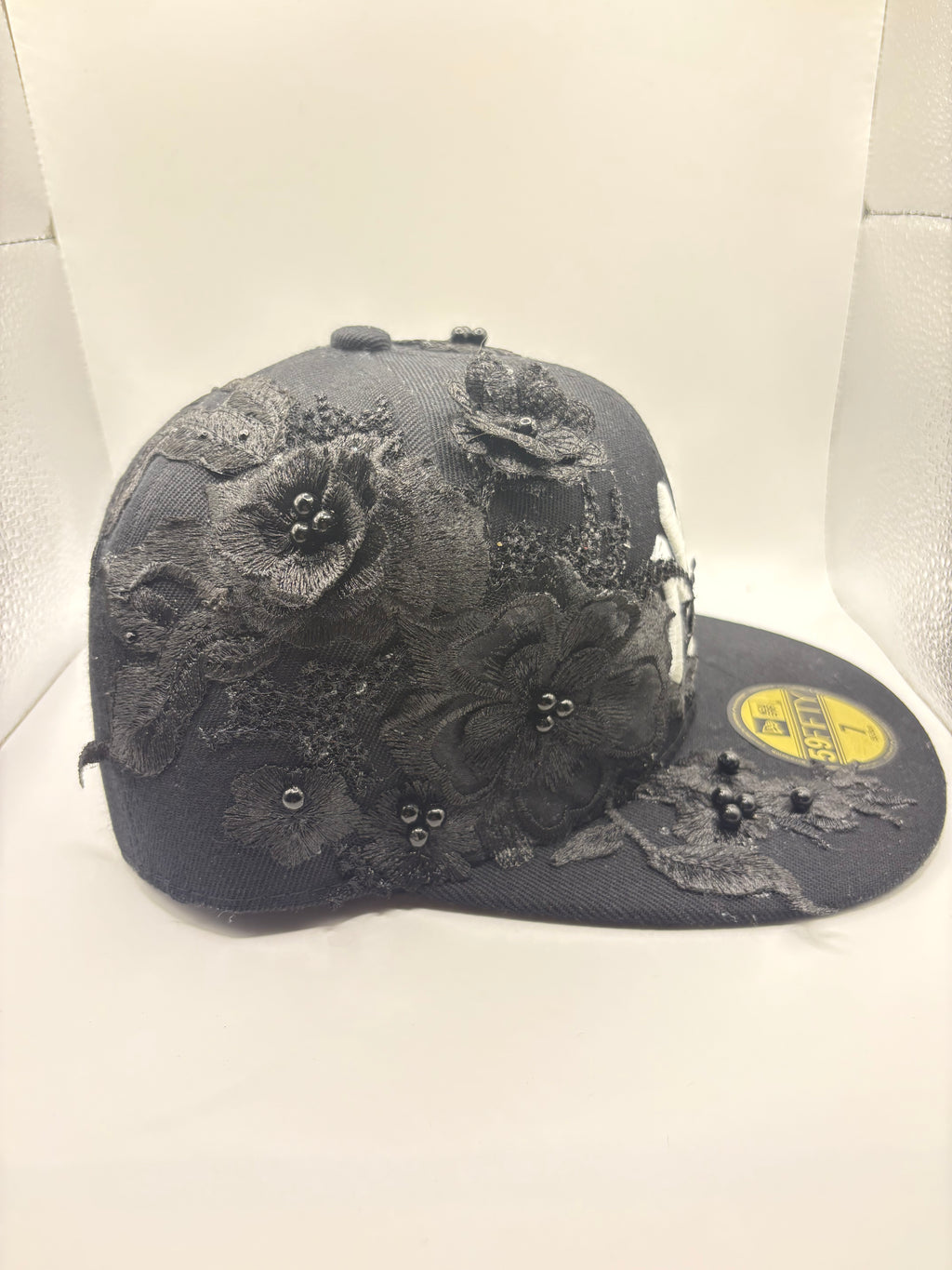 Black flower custom cap new era
