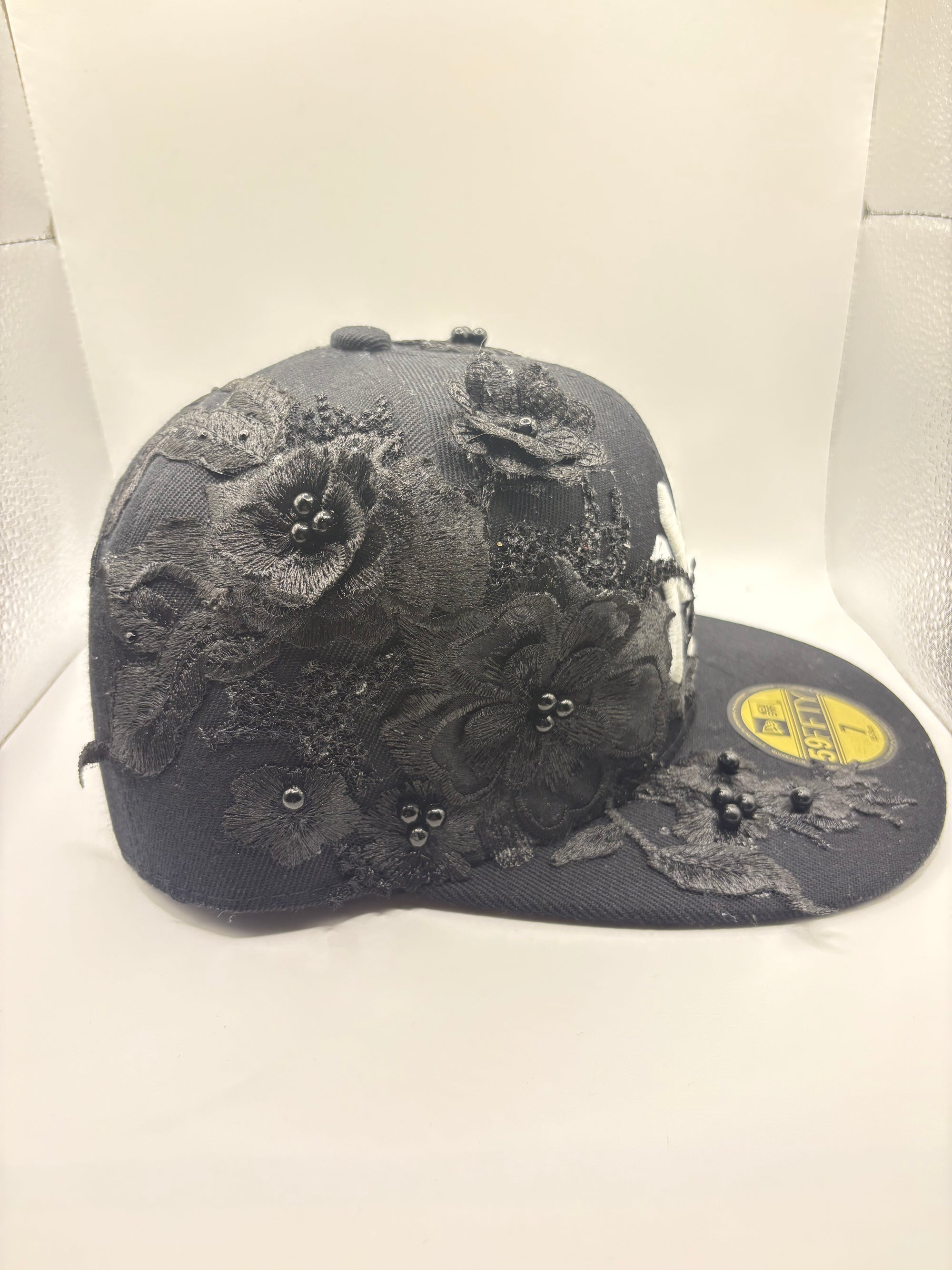 Black flower custom cap new era